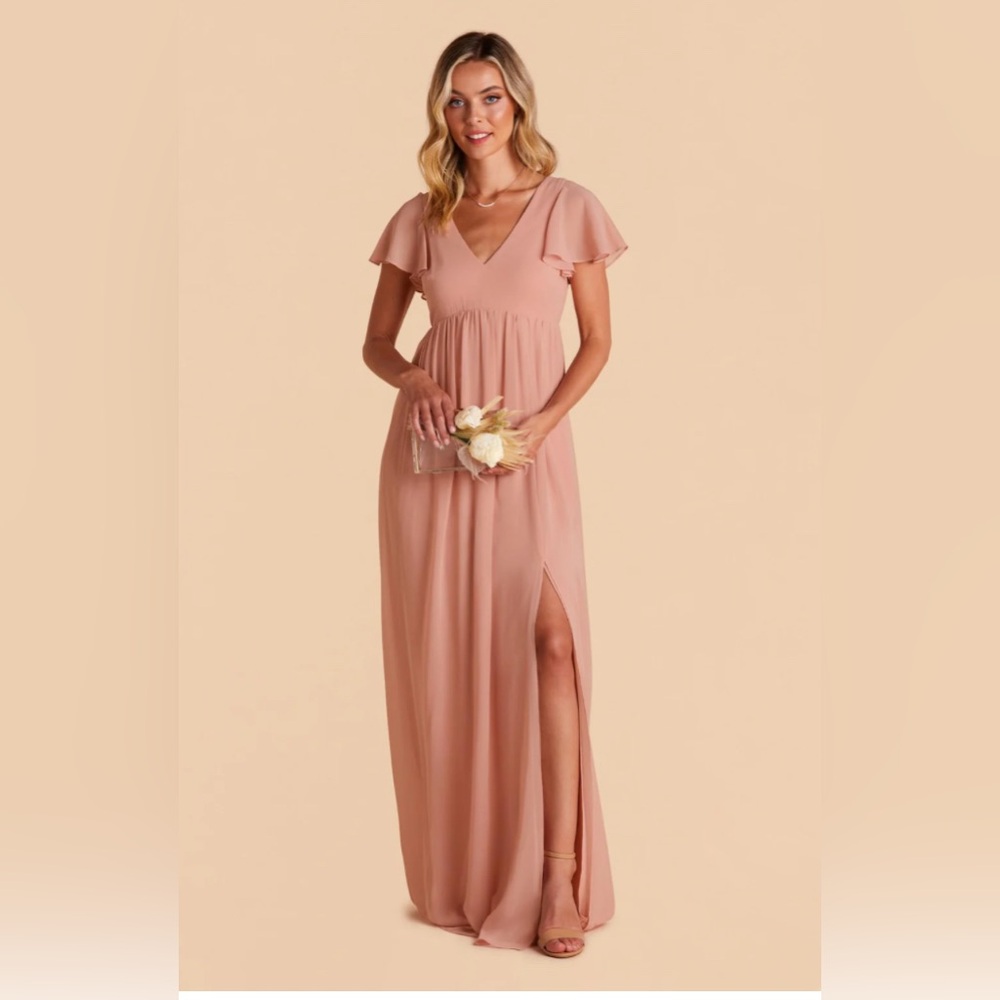 Birdy Grey Blush Flutter Sleeve Gown
